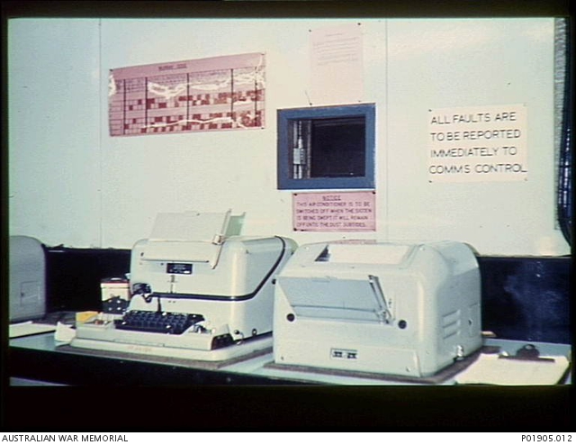 Nui Dat, Vietnam. c. 1969-1970. The interior of 104 Signals Squadron ...