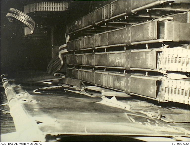 Vietnam. 1968-03. Ammunition boxes stored in No. 9 Squadron RAAF ...