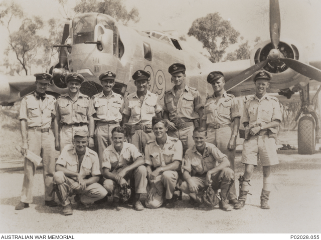 Darwin, NT (?). c. 1945. Group portrait of members of the RAAF standing ...