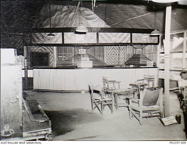 Madang, New Guinea, 1945. Interior of the Officers' Mess at ...