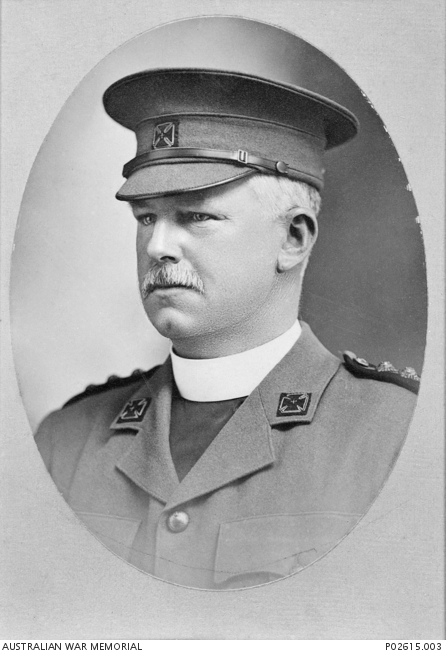 c. July 1915. Studio portrait of Captain John Lelean Cope, Chaplain 2nd ...