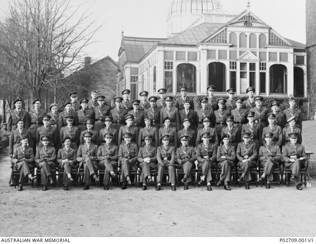 Probably Matlock, England. Group portrait of half of the members of an ...
