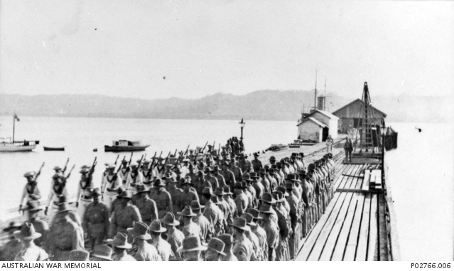 Rabaul, New Britain. 1915. Members of the Australian Naval and Military ...