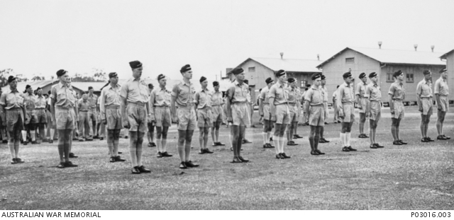 Rathmines, NSW. c. 1941. Aircrew trainees on parade after receiving ...