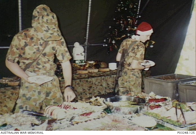 Two unidentified Australian soldiers, part of the International Force ...