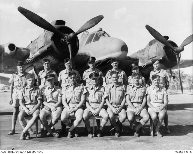 Group portrait of the graduates of No 12 Course (Beaufighter), No 5 ...