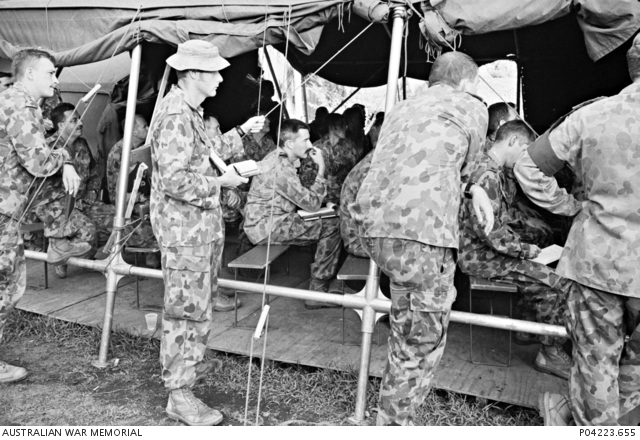 The 17:30 daily briefing of all officers at Camp RAMSI. Camp RAMSI ...