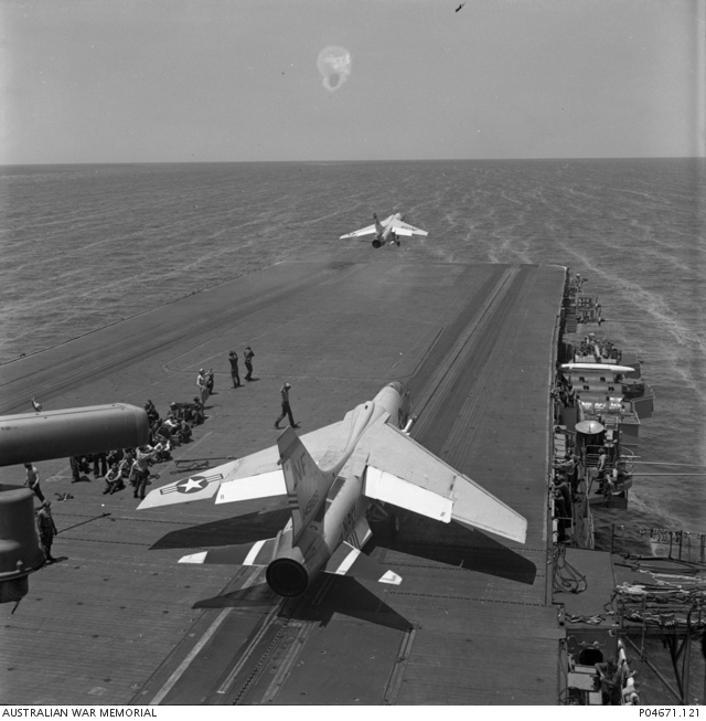 USS Hancock, Second World War aircraft carrier, supplied the forward ...