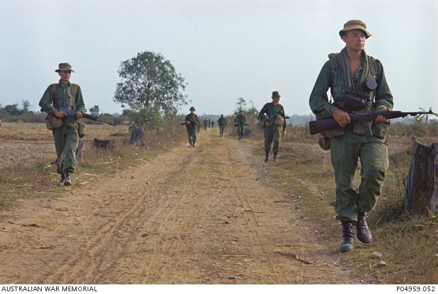 Unidentified members of the 1st Battalion, The Royal Australian ...