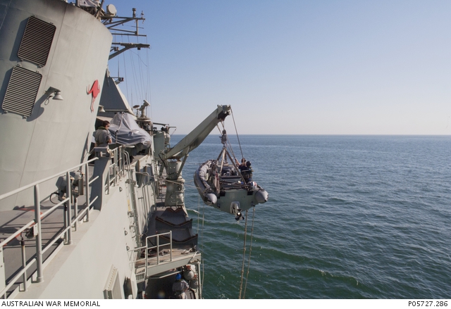 A Rigid-Hulled Inflatable Boat (RHIB) with the call sign 'Pharlap ...