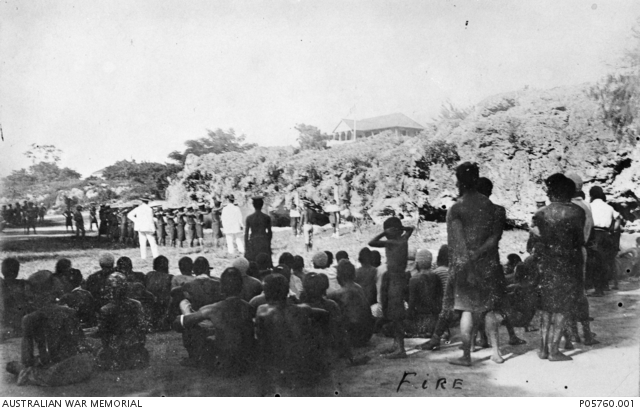 An execution of two indigenous men, Policeman 3391 Nerter and his ...