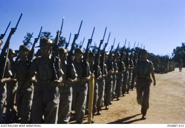 Members of A Company, 11th National Service Training Battalion ...