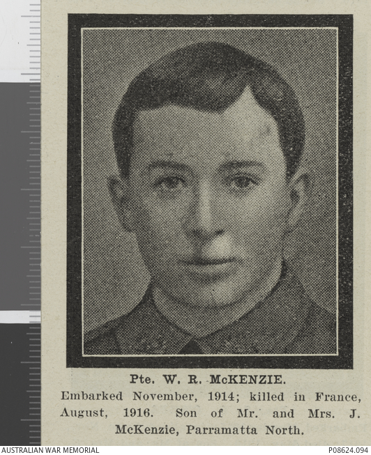 Studio portrait of 620 Private William Rae (also known as William Ray ...