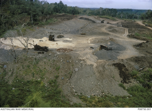 Quarry at Nui Dat. From a collection of images related to the service ...