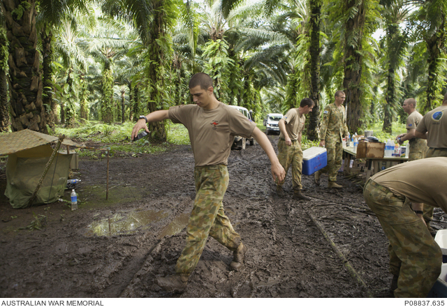 23 Platoon Forward Operating Base (FOB) in a Palm Oil plantation near ...