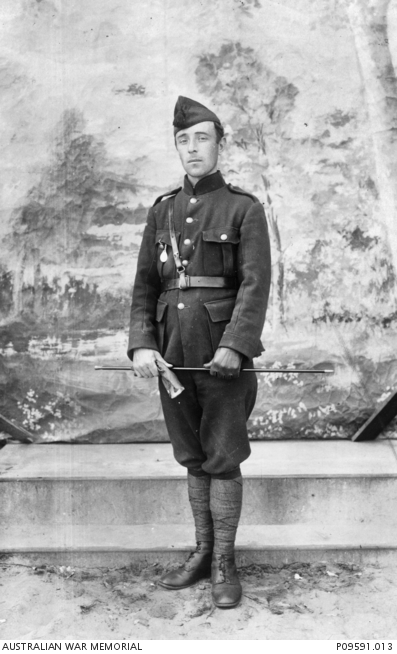 Studio portrait of an unidentified Allied Prisoner of War (POW). One of ...