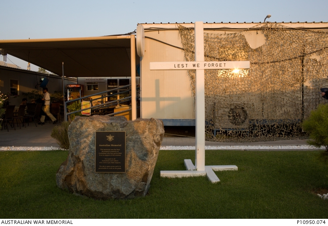 War Memorial inside the Australian compound. | Australian War Memorial