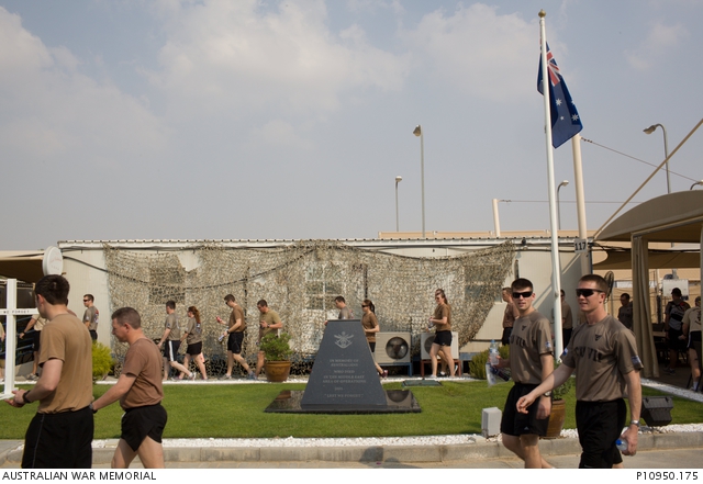 Australian war memorial inside the Australian compound. | Australian ...