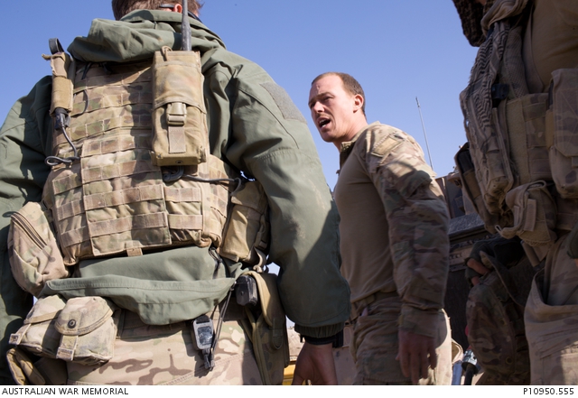 Following a mission, members of the 3rd Battalion, The Royal Australian ...
