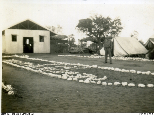 Rock garden at Elliott staging camp in the Northern Territory. Elliott ...