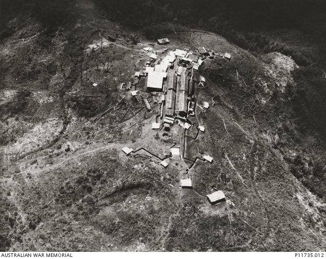 An aerial view of the British Army hilltop outpost at Pang Amo close to