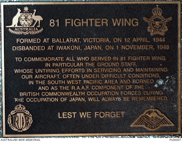 81 Fighter Wing Squadron | Australian War Memorial