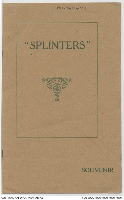 Item 1: 'Splinters' | Australian War Memorial