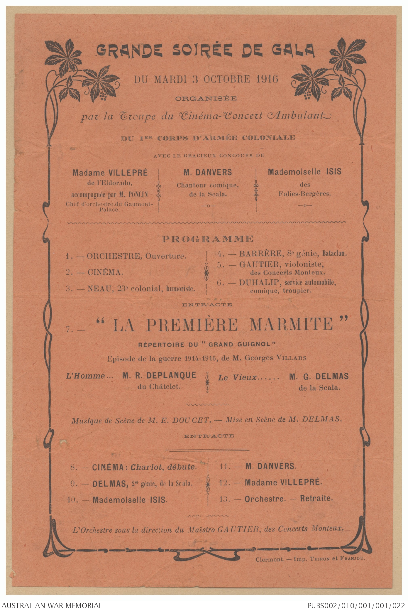 Item 22 Grande Soiree De Gala Grand Gala Evening Australian War Memorial