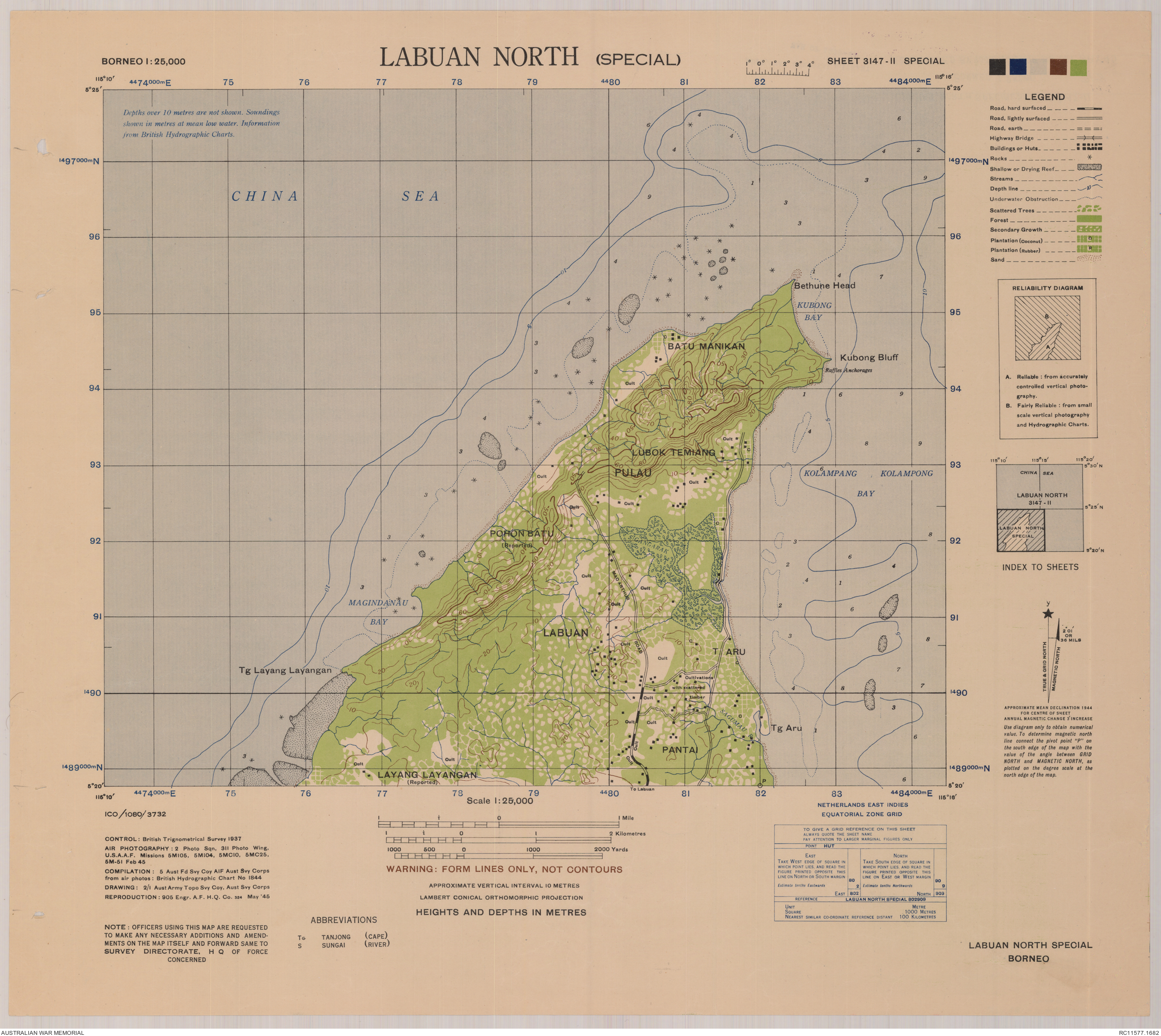 Labuan north (special) : Borneo 1:25,000, sheet 3147-II Special ...