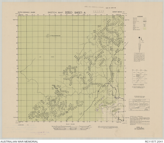 Riko sheet a sketch map borneo 1 50 000 sheet 66 xxii a