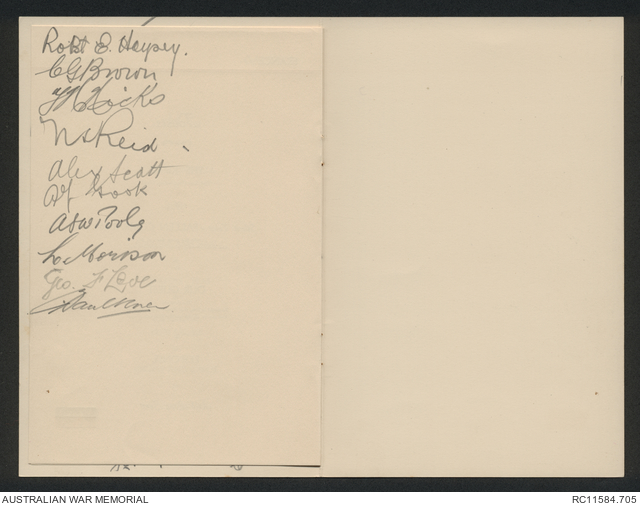 [Menu] Dinner tendered to Lt. Colonel A. E. Coates | Australian War ...