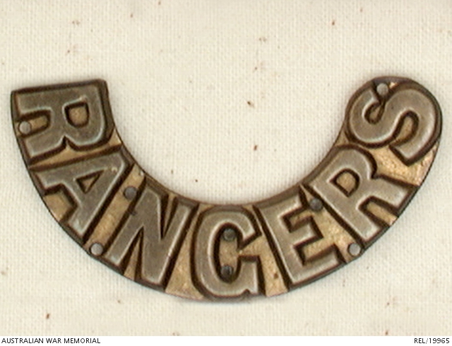 Shoulder title: Victorian Rangers | Australian War Memorial