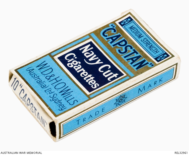 Capstan cigarette packet Lieutenant G L Dolan, 53 Battalion, AIF