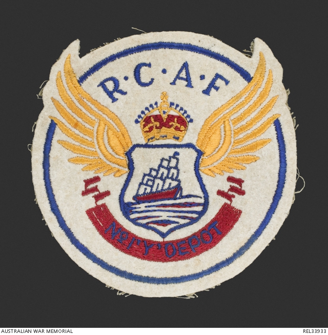 RCAF No 1 'Y' Depot patch : Warrant Officer R W Luker, RAAF ...