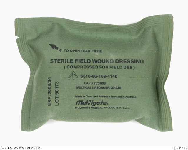 Field Dressing Warrant Officer Class II J T Cattana, Australian Army