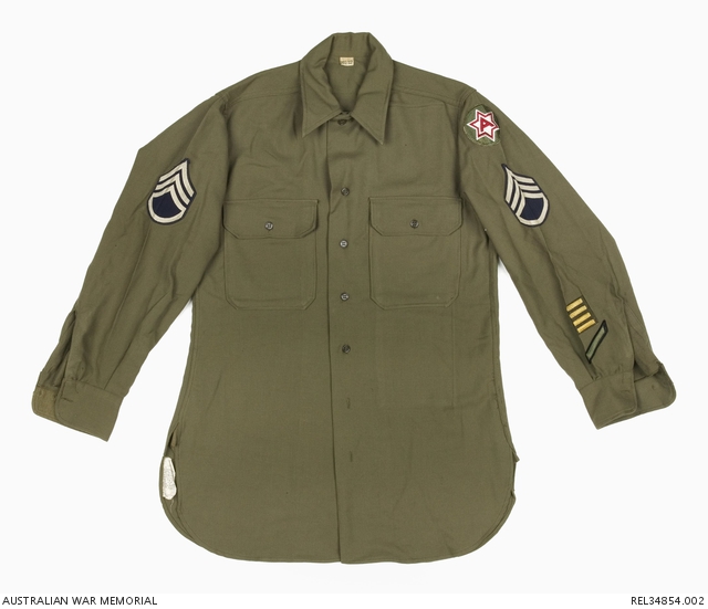 Long sleeved combat shirt Staff Sergeant M H Rechnitz, 168 United