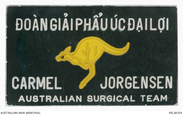 name-badge-carmel-jorgensen-civilian-nurse-australian-surgical