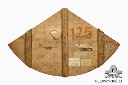 German Army target map board (battery plan) captured near Polygon Wood ...