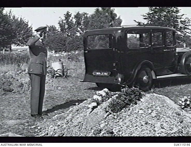 England. 1943-09-27. The bugler plays the last post at the funeral ...