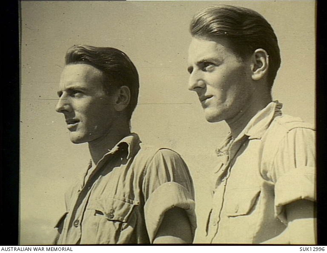India. C. 1942-12. Group portrait of the Payne twins, John and Alfred ...