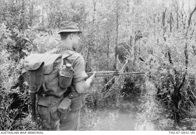 Vietnam. 1967-10. A member of 7th Battalion, The Royal Australian ...