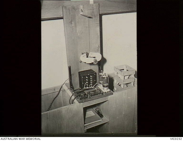 Laverton, Vic. C. 1944-12. Electrical recording equipment in the ...