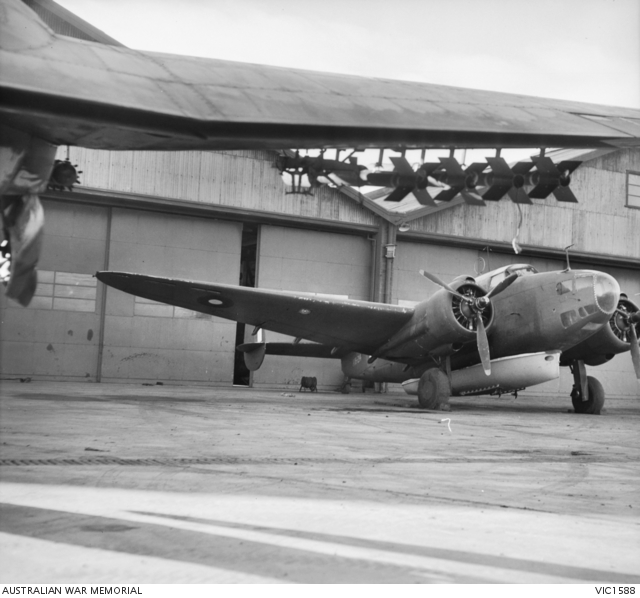 Point Cook, Vic. C. 1945. A RAAF Lockheed Hudson bomber aircraft ...