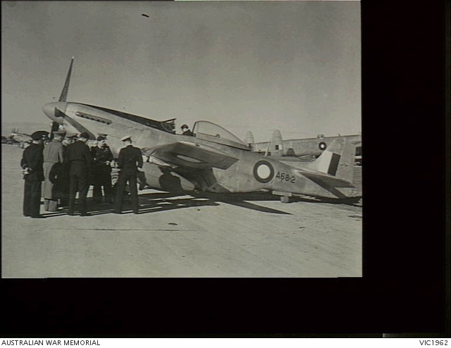 Laverton, Vic. 1946-06-21. Senior service officers attending an Air ...