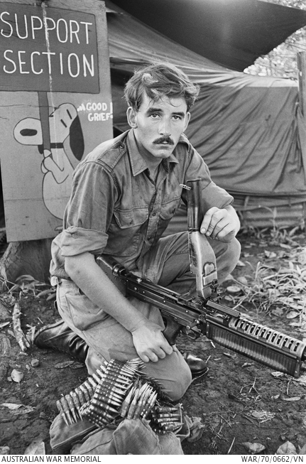 Nui Dat, South Vietnam. August 1970. A former Bank of NSW staff member ...
