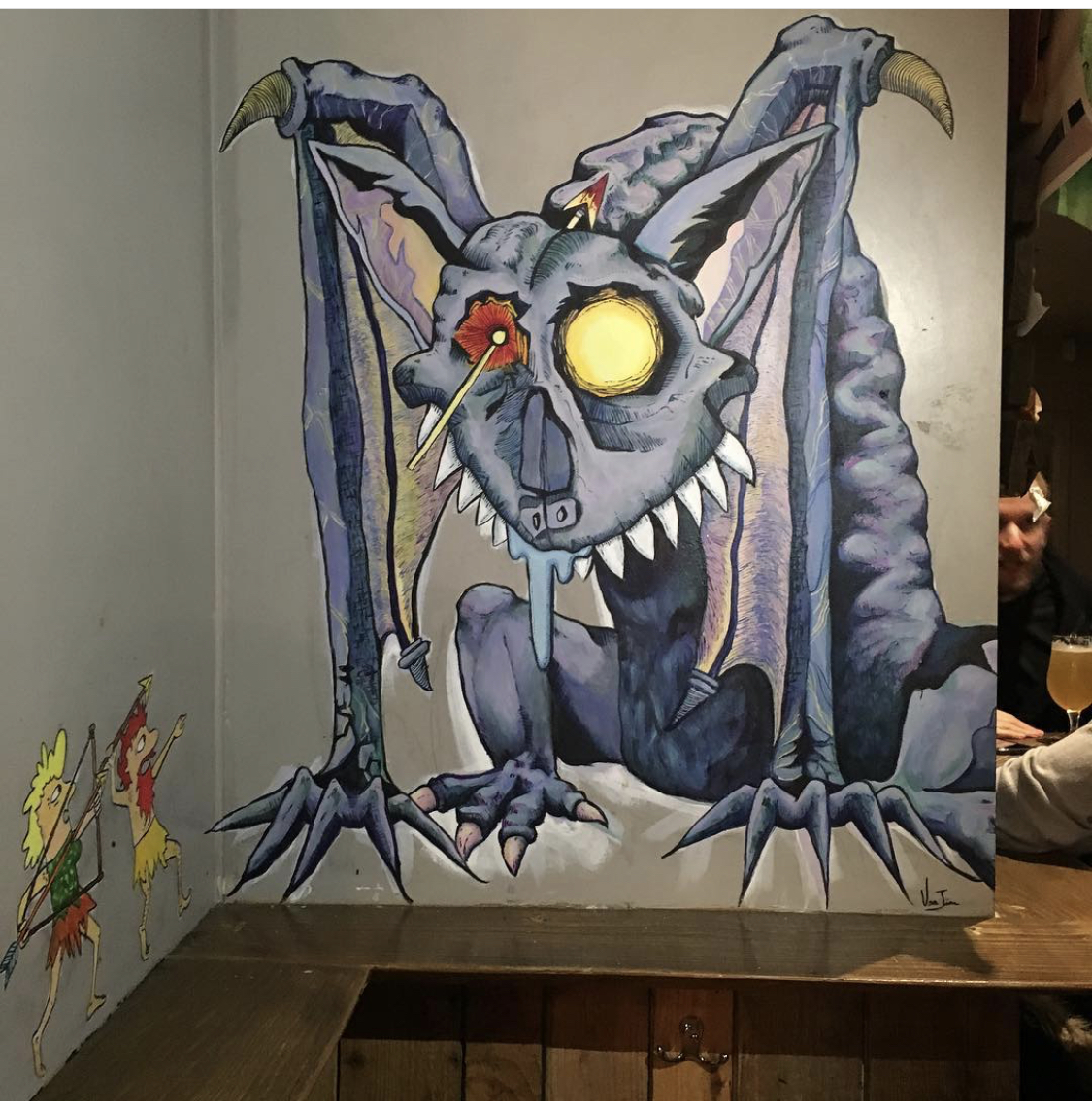 Bat mural by Van Jimmer in London