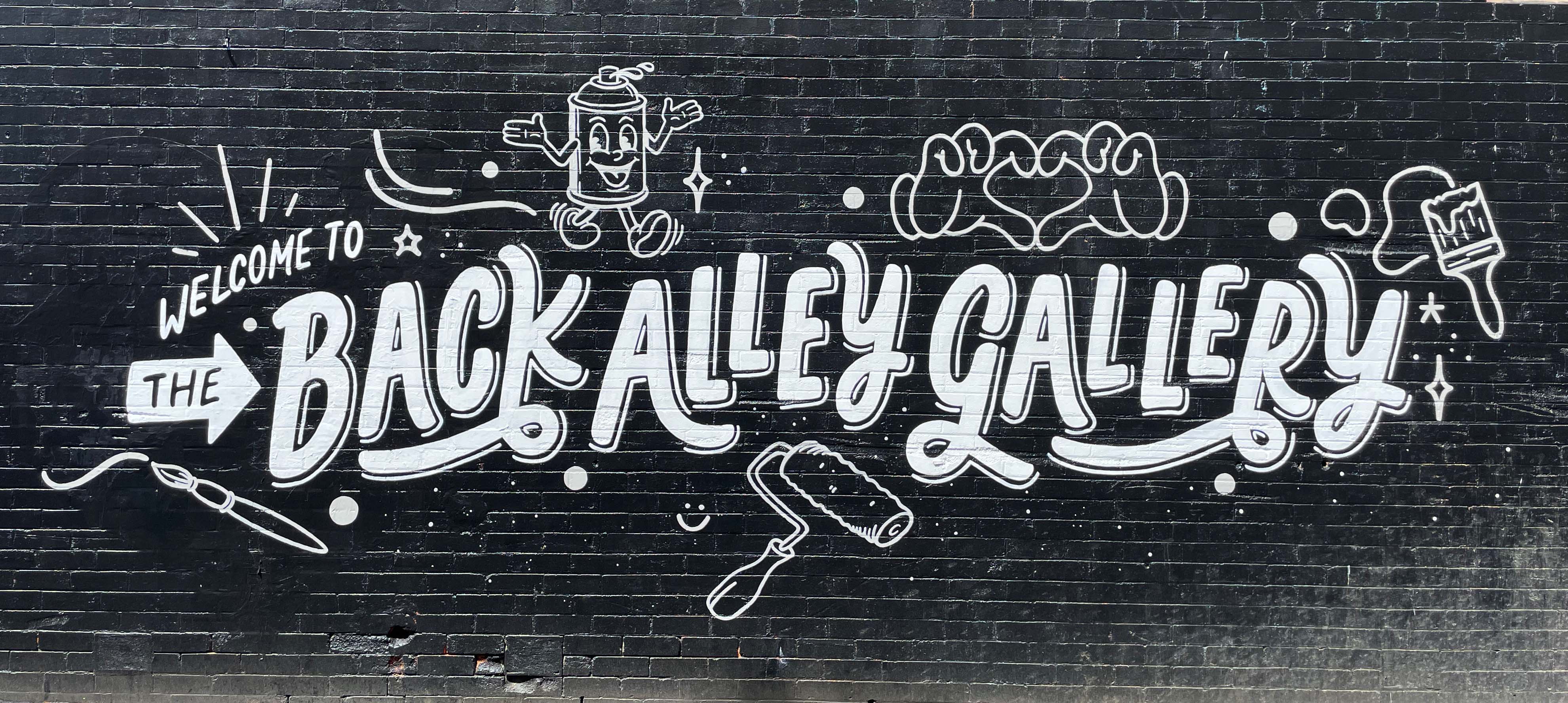 Signwriting - The Back Alley Gallery - Wayfinding Murals by megandesigns in  Brisbane