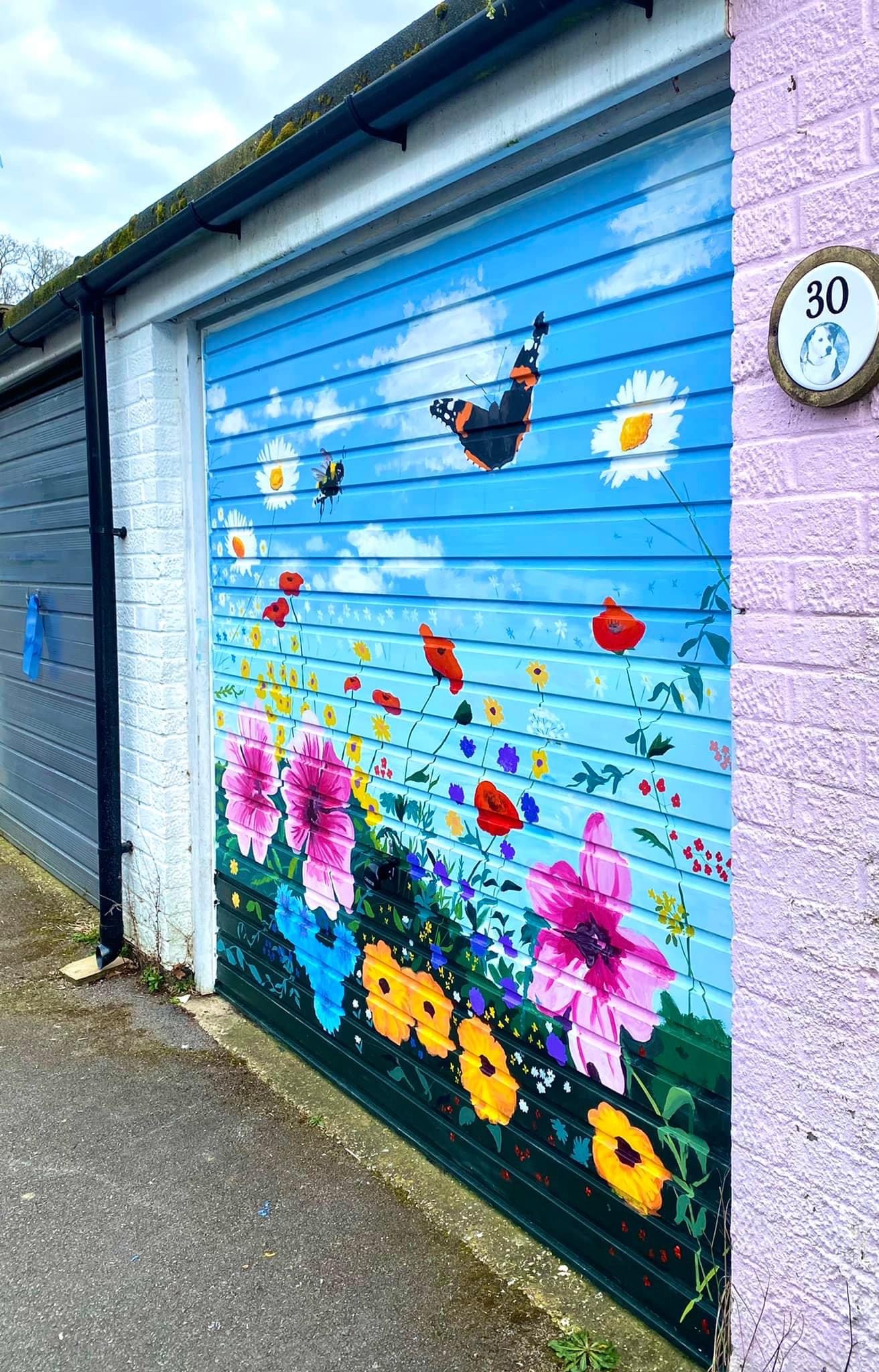 Bright and Colourful Garage Door Design by Doug Cole in Portsmouth