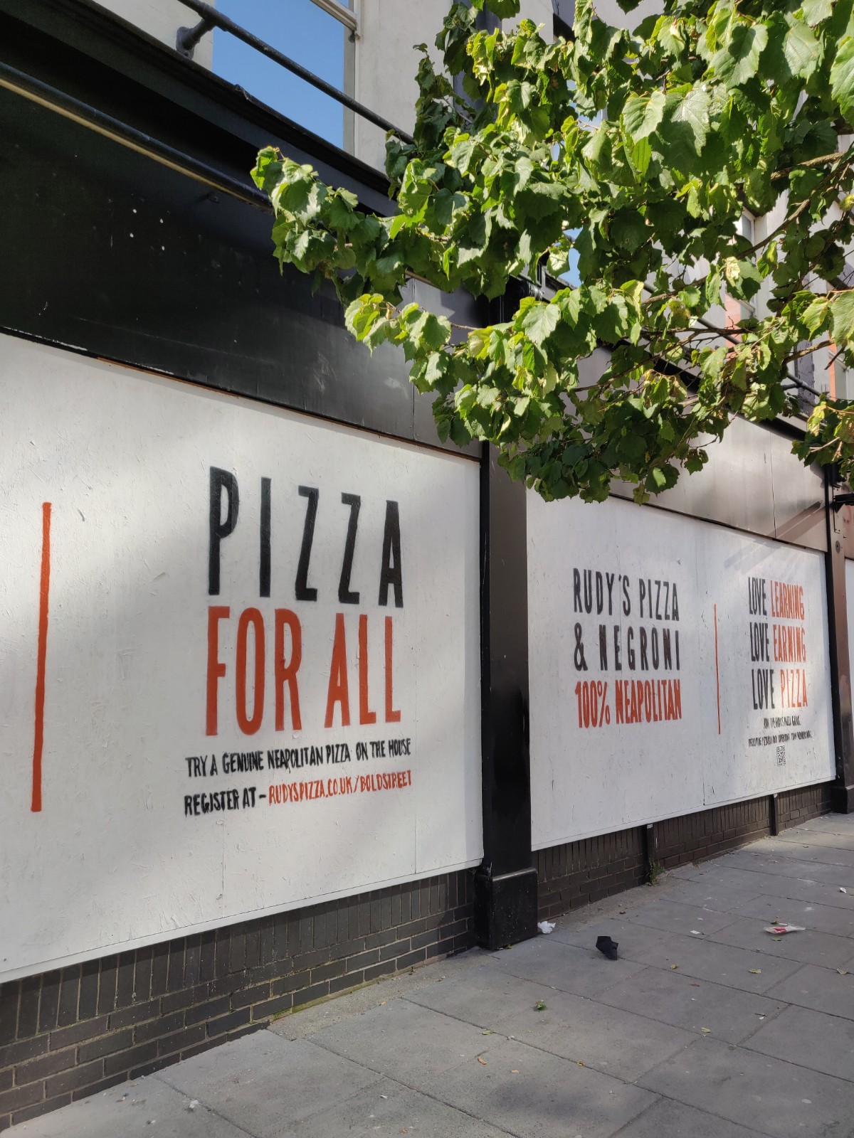 Rudys Pizza artist assistant by Becky McGillivray in Manchester