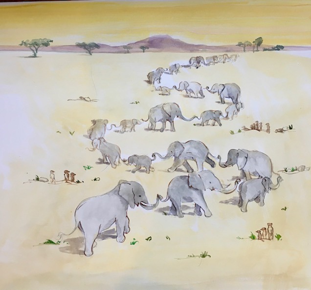 Trail of elephants by Clarissa Parish in Canberra